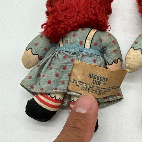 Vintage Small 5" Knickerbocker Raggedy Ann & Andy Dolls - Picture 6 of 7